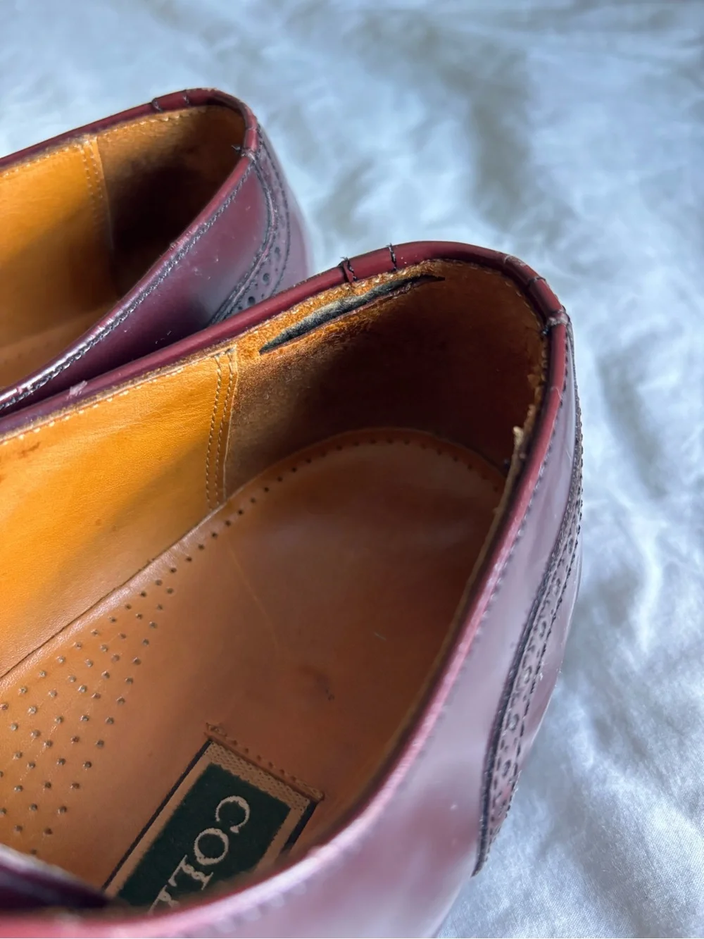 Vintage Cole Haan Burgundy Wingtip Oxford Dress Shoes • Size 11.5